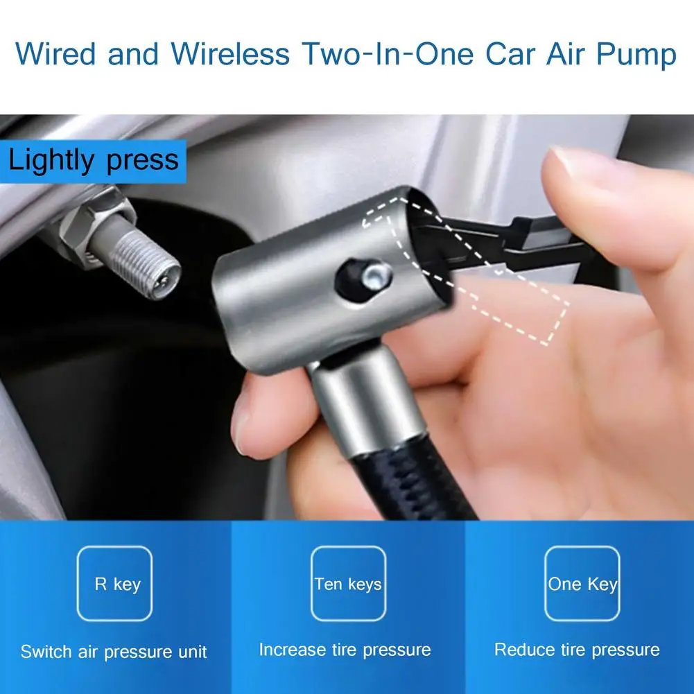 

12V Portable Car Air Compressor Electric Wireless Tire Inflator Air Pump Rechargeable Digital Auto For Car Motorcycle Balls Hot