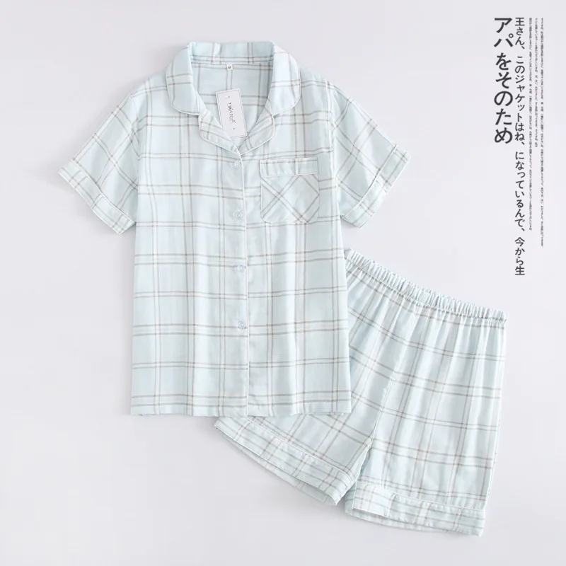 Женские пижамные комплекты из 100% хлопка с коротким рукавом шорты милая