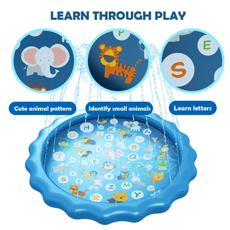 

Water Spray Mat Toys for Children Swiming Pool Toy Lap Swim Outdoor Baby Toy Beach Play Mat for Kids Mother Inflatable Pad Lawn