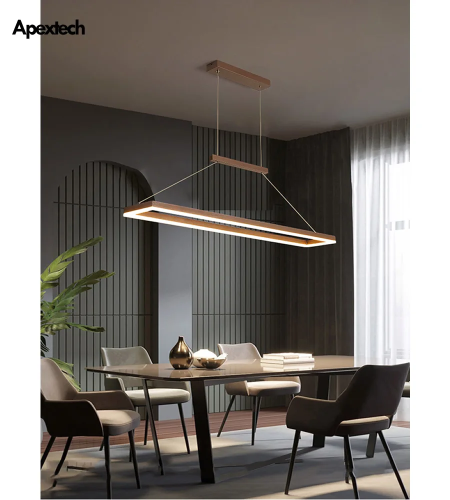 CNC алюминиевый светодиодный прямоугольный акриловый потолочный люстры висячие