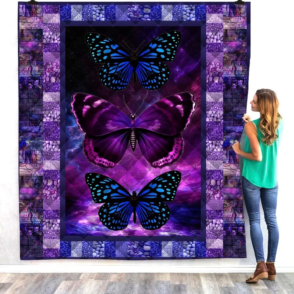 Пчелиной матки аниме пчелы бабочки принт домашний диван крышка Стёганое одеяло