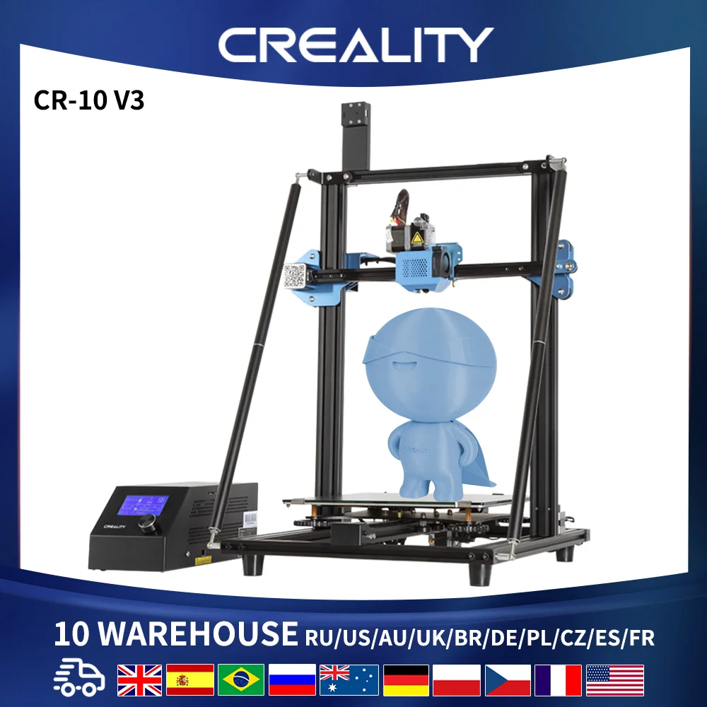 CREALITY CR-10 V3 3D Printer E3D Titan Direct Drive Extruder Silent Mainboard Resume Print Brand Power Supply
