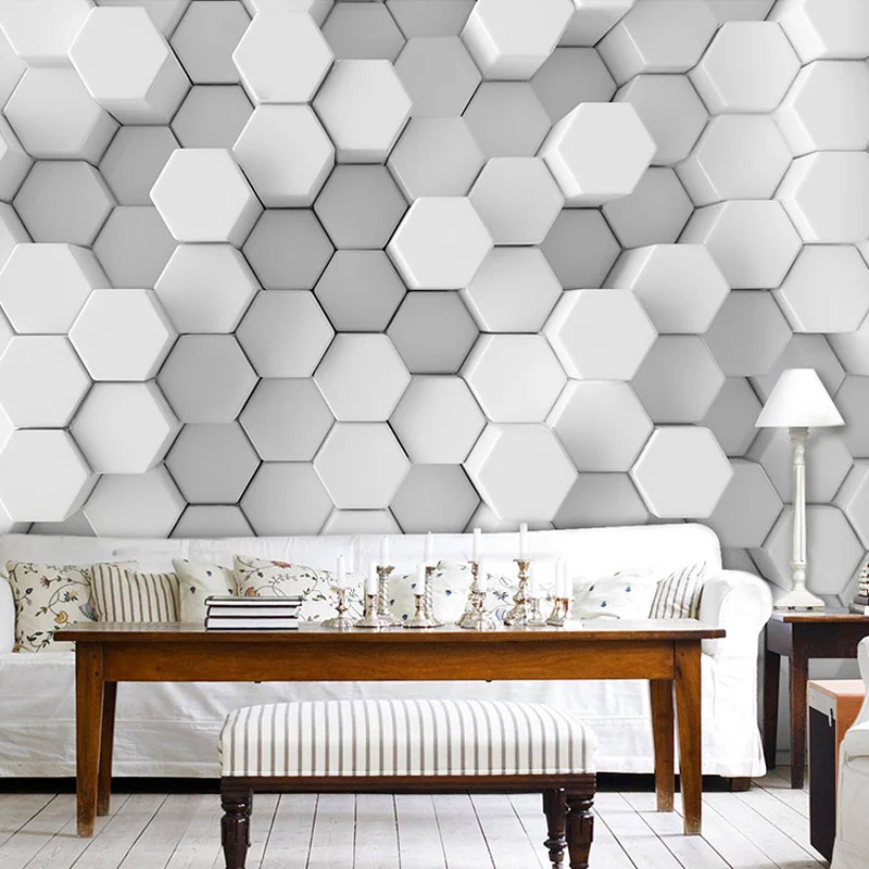 

Drop Shipping Custom Photo Wall Paper 3D Stereoscopic Geometric Wallpaper Office Sofa TV Background Mural Wallpaper For Walls 3d