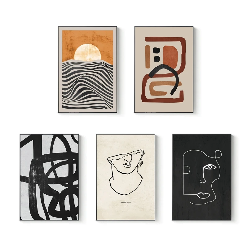 

2022 Настенная картина в скандинавском стиле без рамки в стиле бохо, живопись в эстетике, абстрактная линия, Минималистичная картина, ВИНТАЖНЫЙ ПЛАКАТ, принты на холсте для