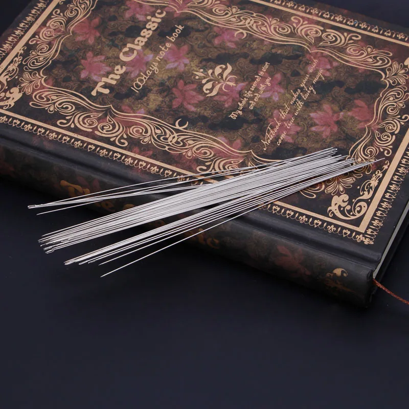 

30 x Beading Needles Threading String Cord Jewelry Craft Making Tool 0.6 x 120mm
