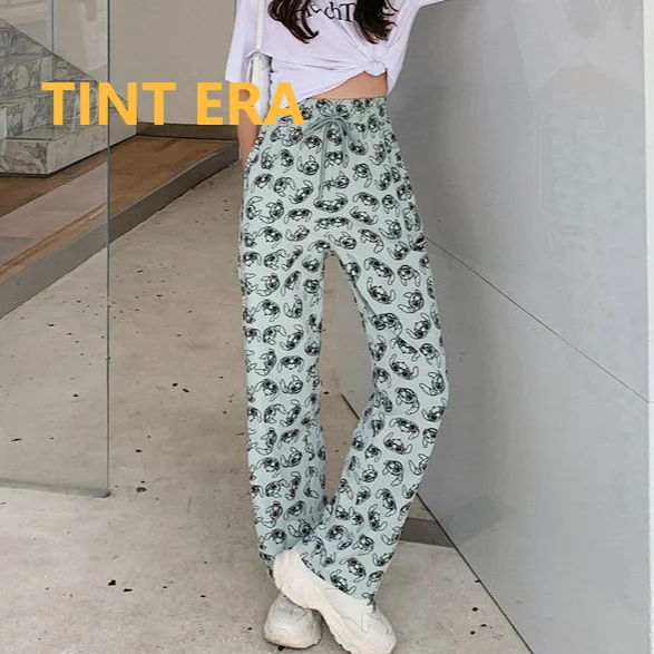 

TINT ERA Design Sense Split Women Summer Thin Section Small Loose Straight High Waist Wide Leg Pants Ins Trend Korean Fashion