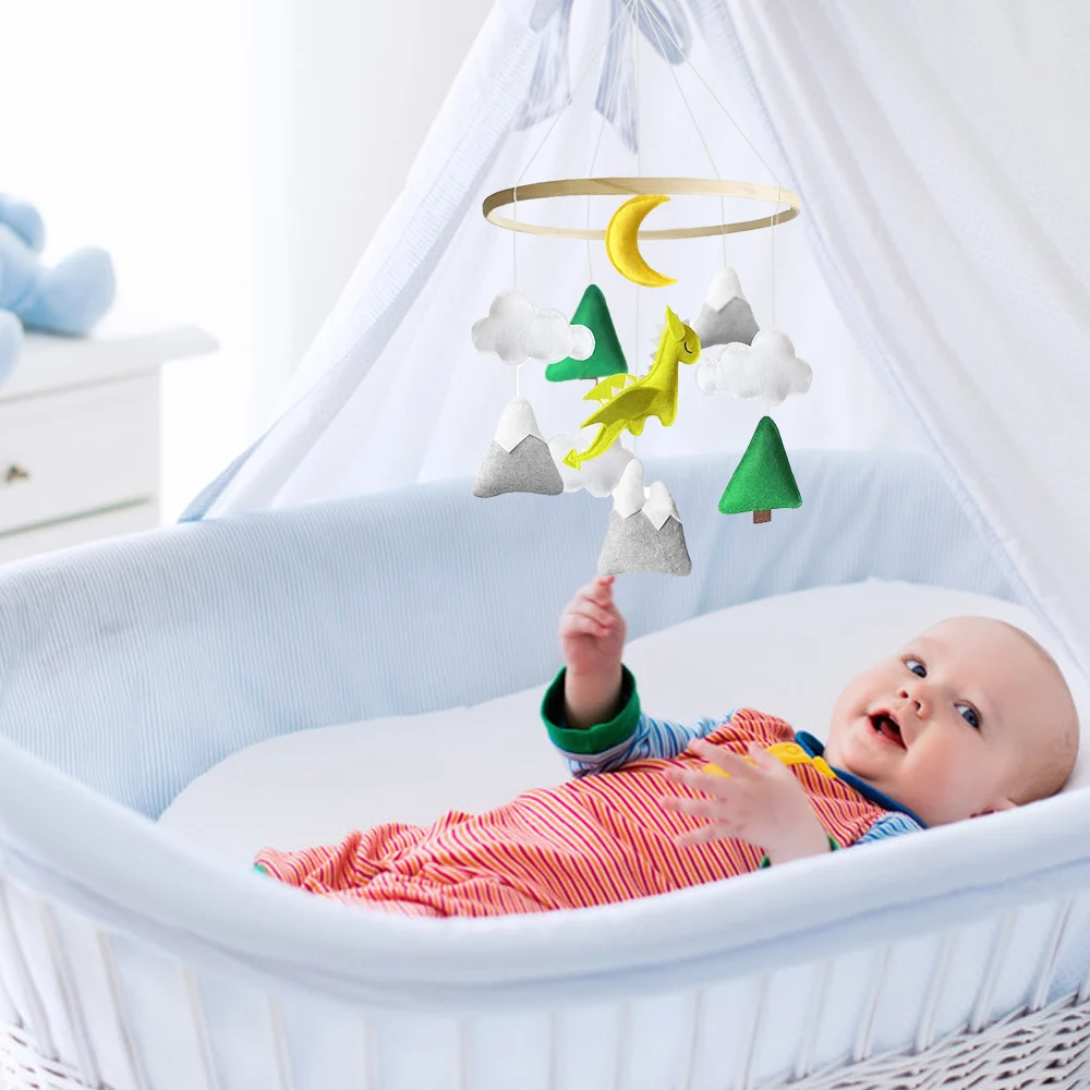 Подвесная подвесная подвеска на детскую кроватку с войлочной звездой луной