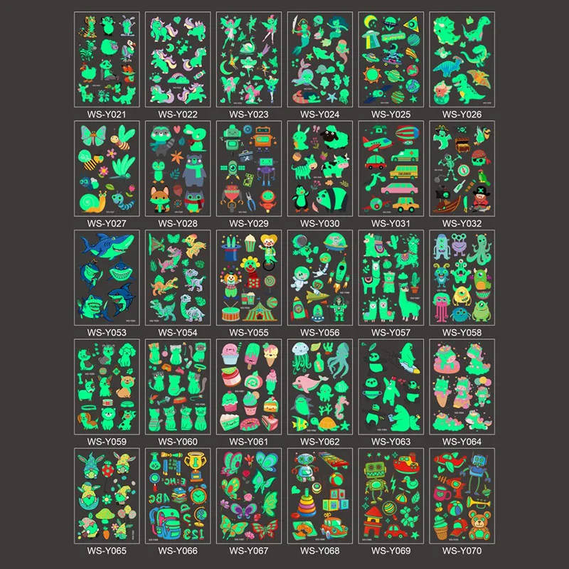 1 шт. водостойкие светящиеся тату наклейки для детей|Временные тату| |