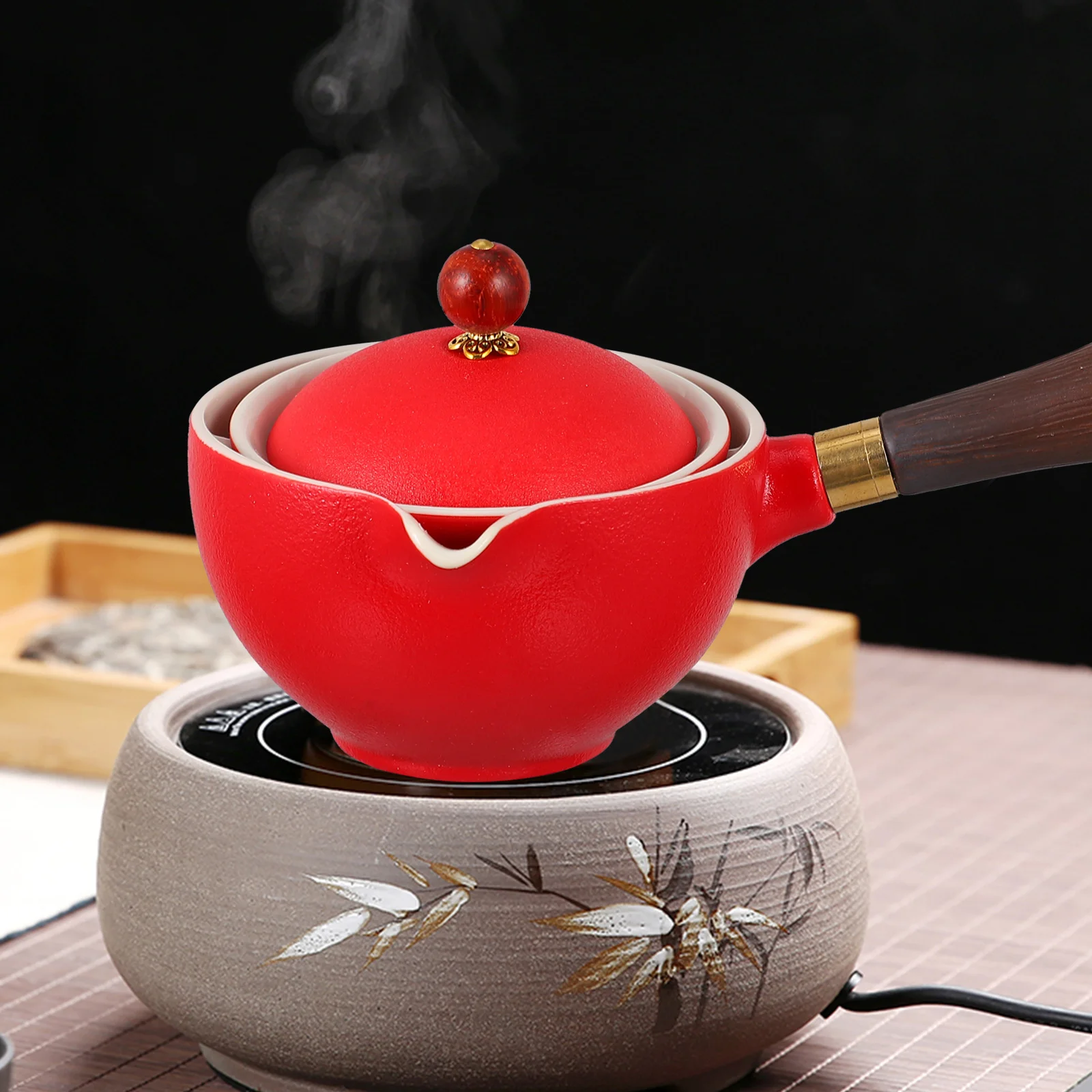 

1 Pc Household Tea Kettle Portable Kettle Ceramic Tea Pot Filter Tea Kettle