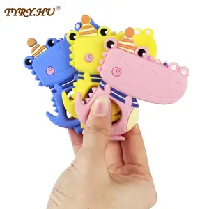 1 шт., Силиконовые Прорезыватели для зубов в виде динозавра