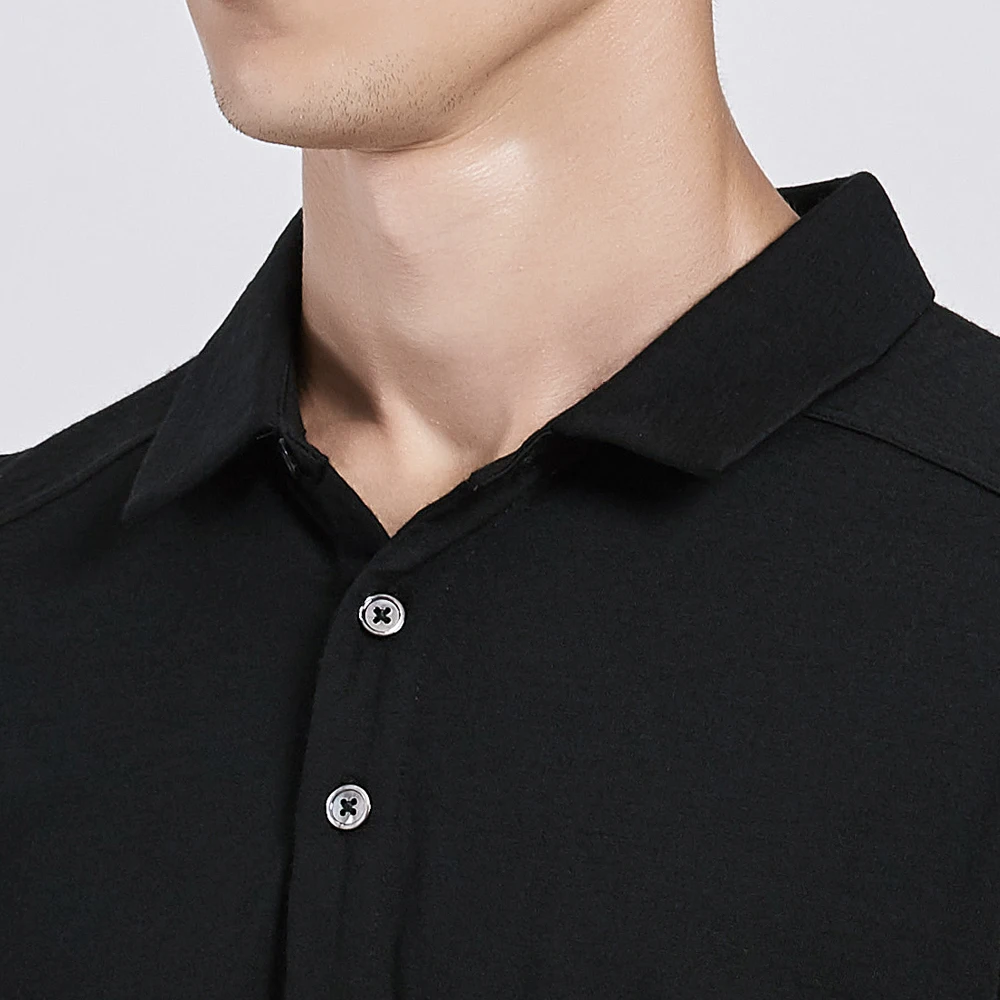 Мужская рубашка поло из мериносовой шерсти пропускающая воздух с защитой от