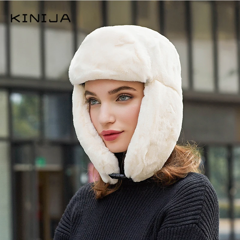 Зимняя шапка Lei Feng из искусственного меха плюс бархатные теплые наушники уличная