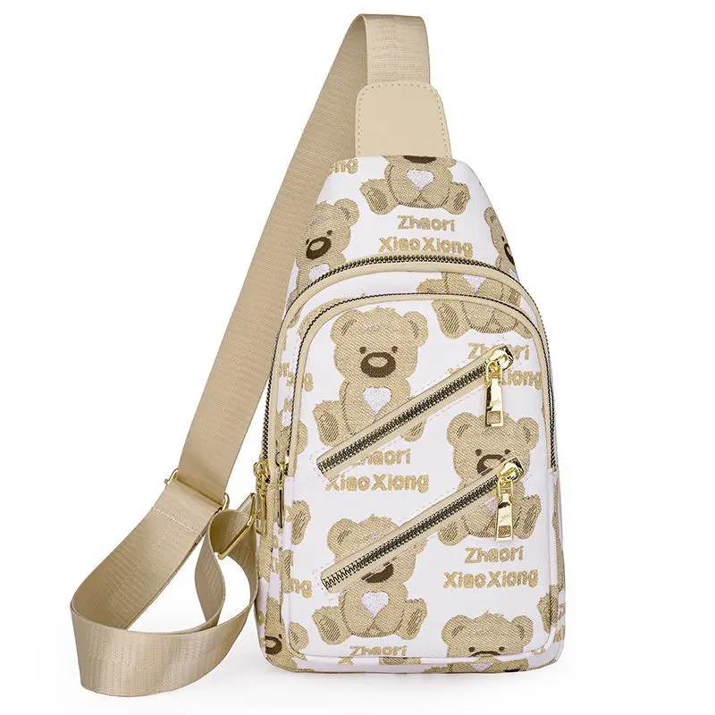 Модная женская нагрудная сумка с принтом новинка 2022 Повседневная диагональная