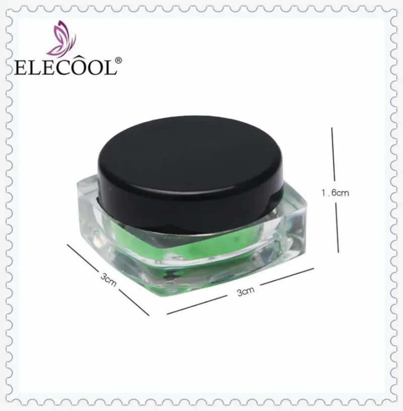 ELECOOL светящийся порошок ногтей пигменты светится в темноте 6 цветов Nail Art Блеск