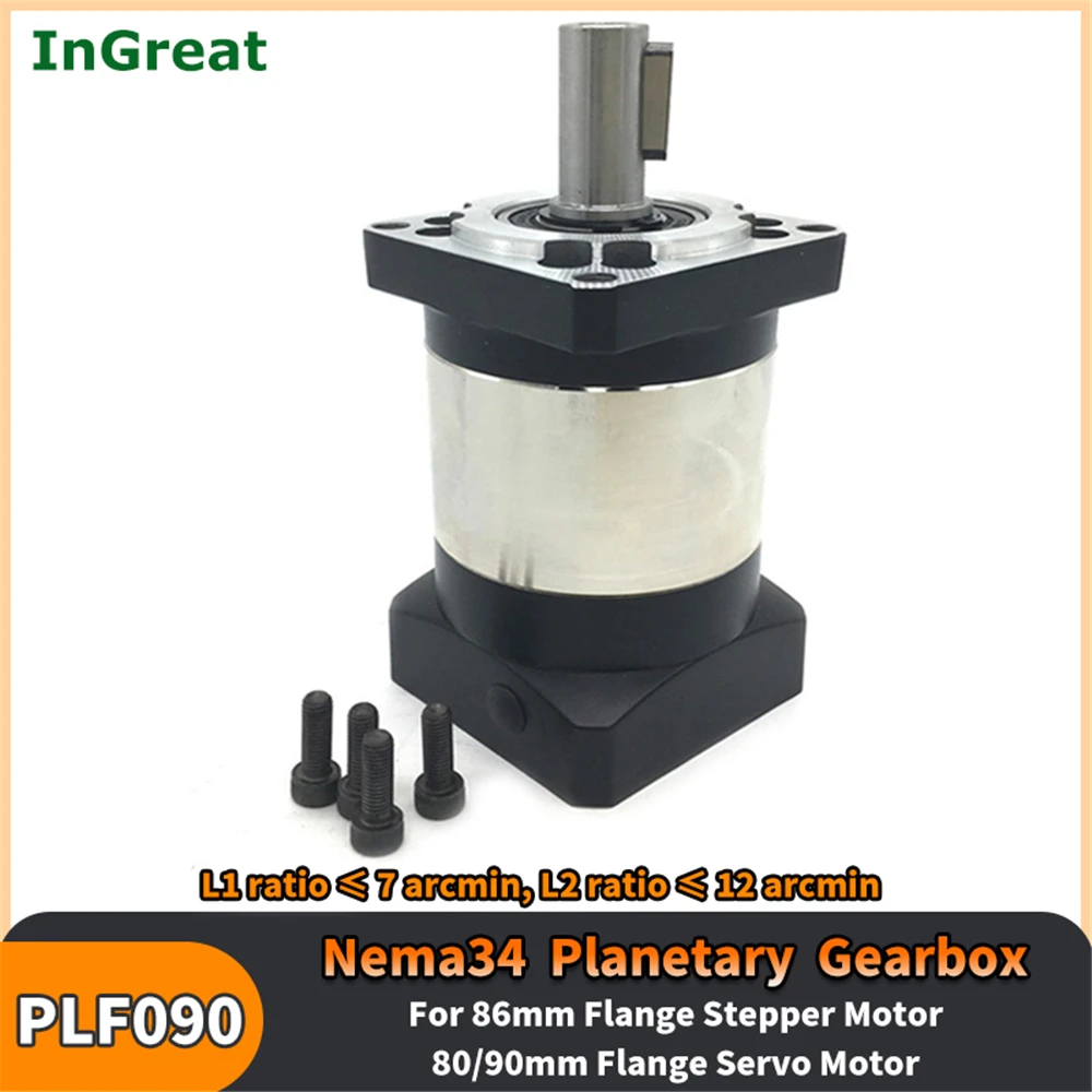 

Отношение 3-100:1 Планетарный редуктор 7Arcmin 12,7, 14,16,19 мм Входной Редуктор для шагового двигателя Nema34 80 90 мм Серводвигатель манипулятор