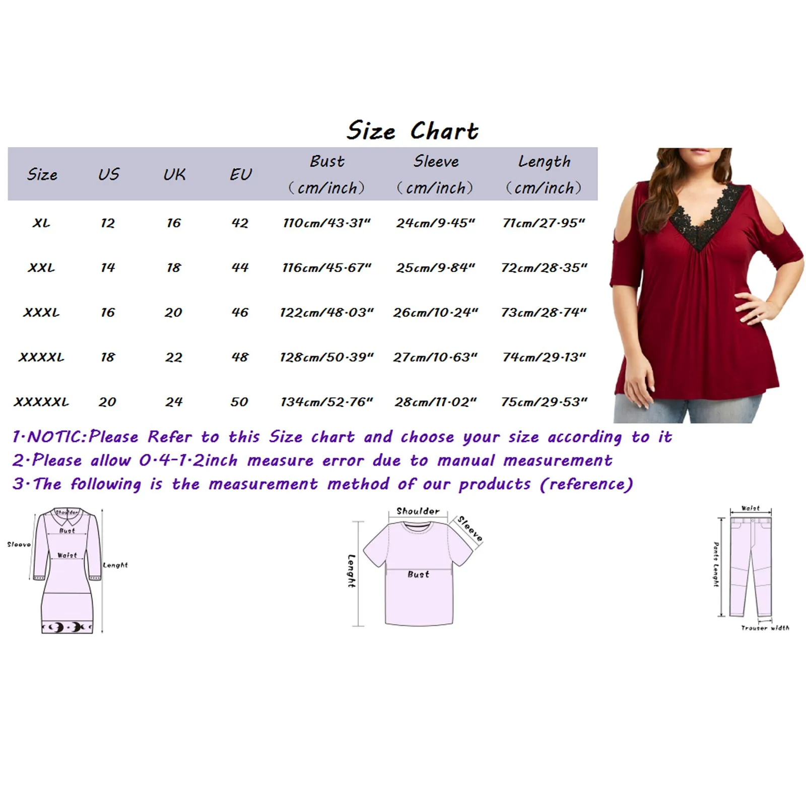 

Lace Blouses Women Solid Color Strapless Stitching V-neck Plus Size Top Cold Shoulder Vetement Femme 2021 Women Clothing 2021