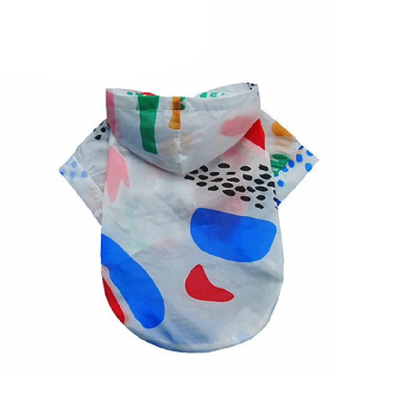 Дождевик для собак Солнцезащитная одежда летняя толстовка с капюшоном маленьких