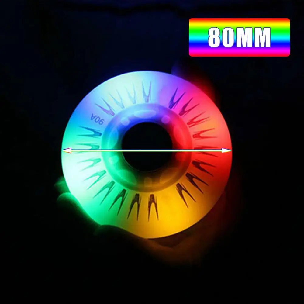 1 комплект колеса для катания на роликах Цветные мигающие из - Цена: 547,72 - 1 214,79 руб.