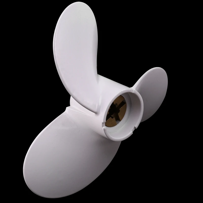 

663-45947-02-EL Aluminum Boat Outboard Propeller 11 5/8 11 G for Yamaha 40-55 HP 13 Tooth Spine & Thru Hub Exhaust