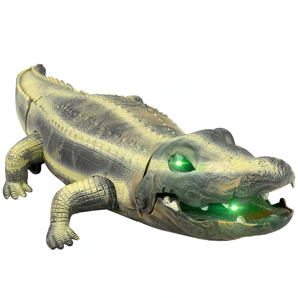 Large Crocodile Electronic Toys Jungle Model for Child Move Crawl Sound Light Boy Animal Action Play Figure One Piece Deco | Игрушки и