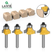 lavie 4 pcs set 6mm or 14 shank small corner round router bit for wood edging woodworking mill classical cutter bit for wood