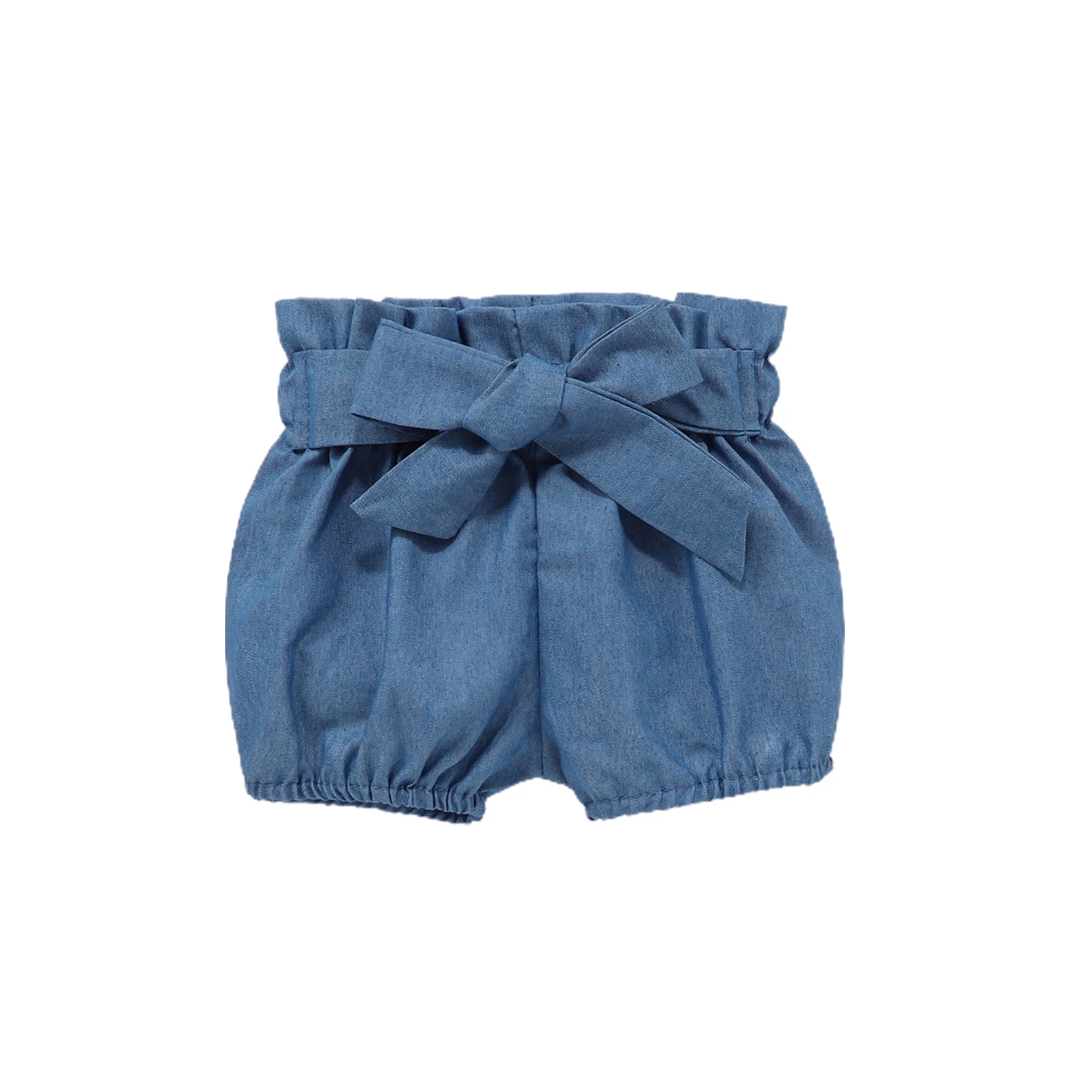 

Baby Girls Three-piece Clothes Set, Round Collar Short Sleeve Romper, Shorts and Headband Summer Clothing
