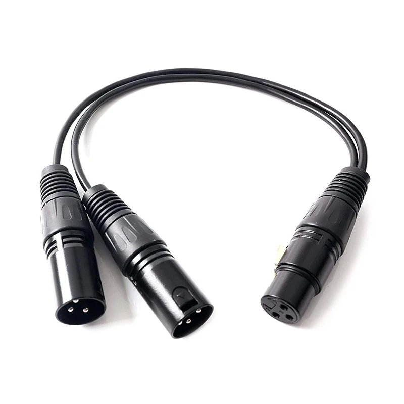 3Pin XLR 1 штекер на 2 гнезда аудио удлинитель для микрофона Y разделительный Шнур