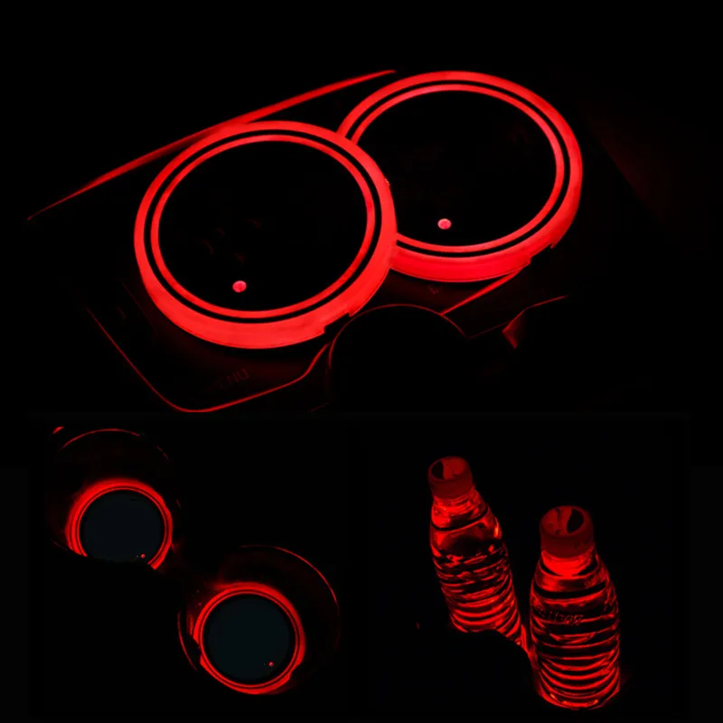 Автомобильный подстаканник 2X светильник s светодиодный логотип люминесцентные