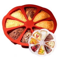 8 cavity silicone cake mold bread pie pizza mould baking pastry scone pans microwave kitchen tools
