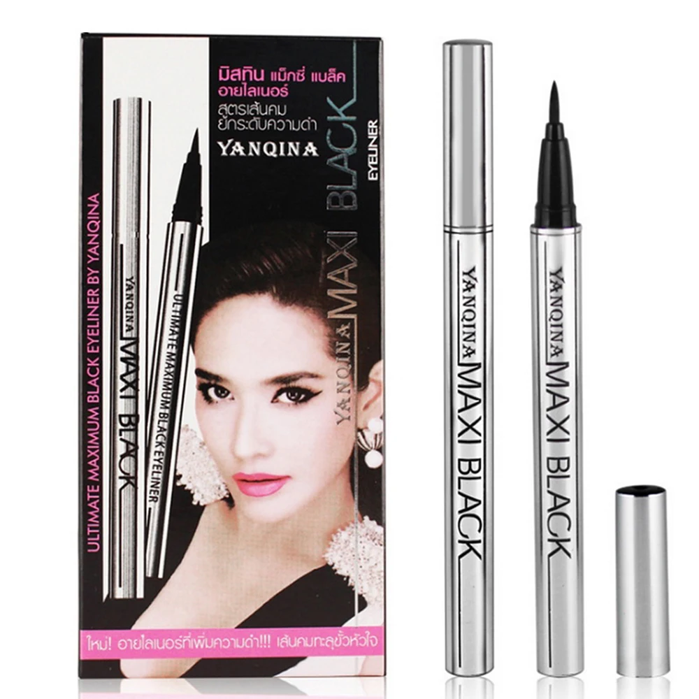 Черная жидкая Водонепроницаемая подводка для глаз Подводка Высокая Пигмент