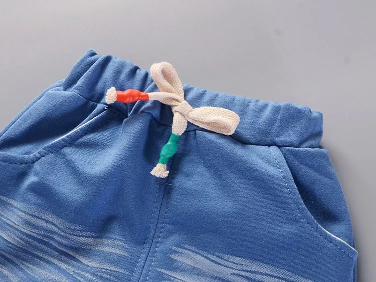 Летний комплект одежды для новорожденных мальчиков джентльменский костюм с