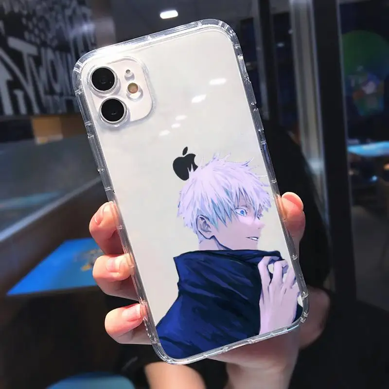 

Jujutsu Kaisen Japan anime cool Phone Case Transparent for iPhone 11 12 mini pro XS MAX 8 7 6 6S Plus X 5S SE 2020 XR