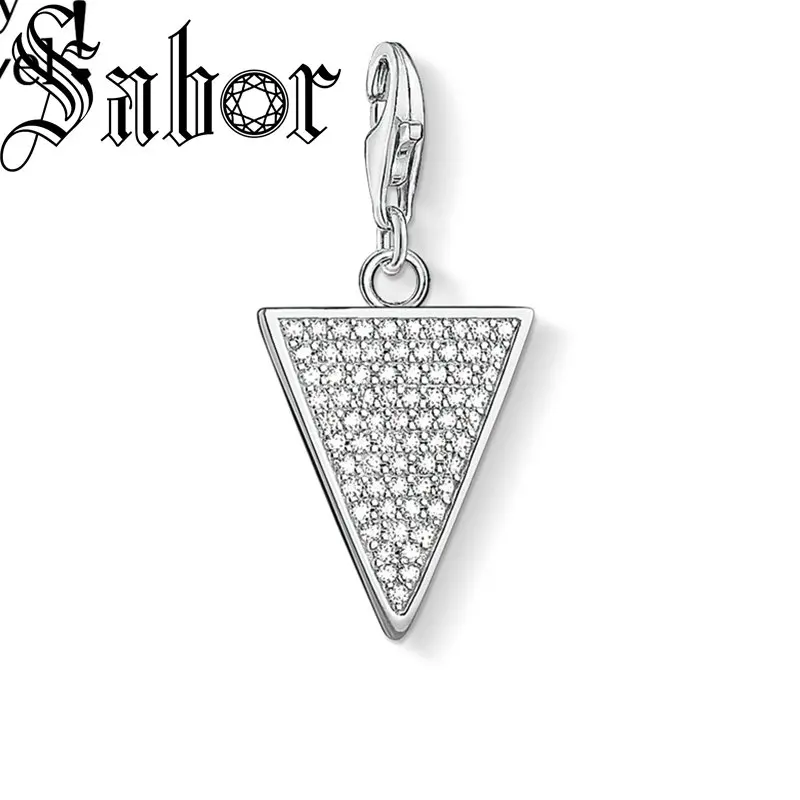 Простой дизайн треугольная подвеска браслет Женский тибетский серебряный