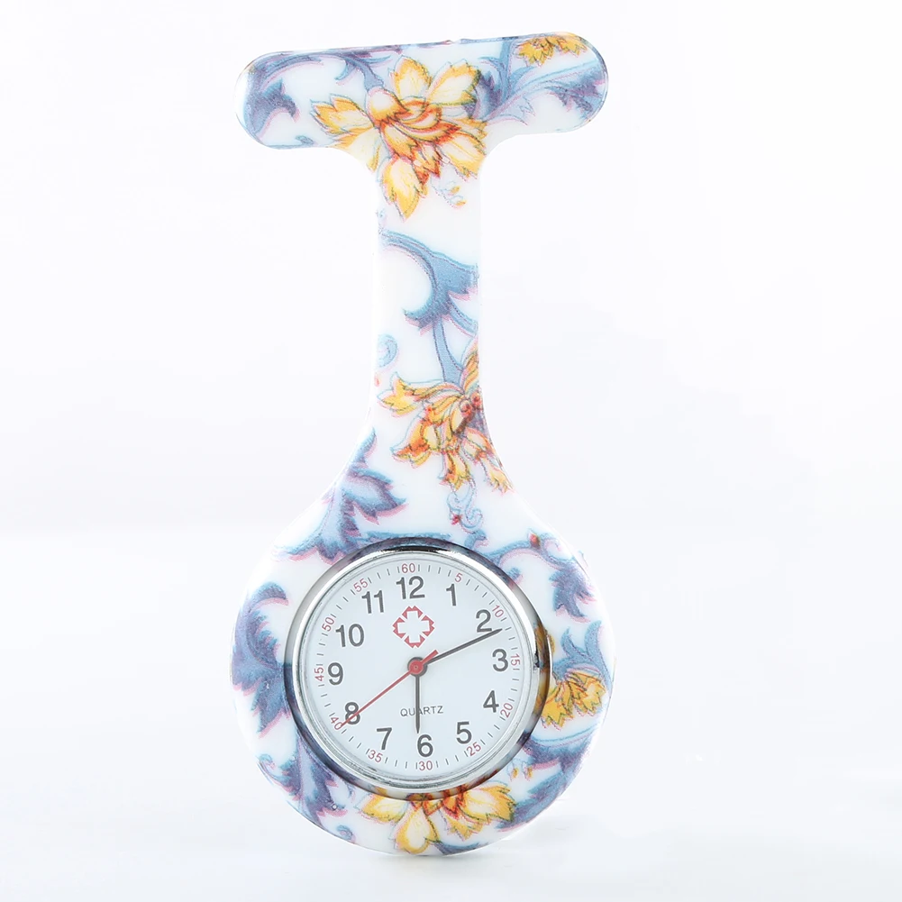 Портативные силиконовые часы с круглым циферблатом и печатными цифрами