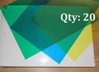 20 листов, цветные прозрачные пластиковые чехлы ацетатные листы формата A4 170micron