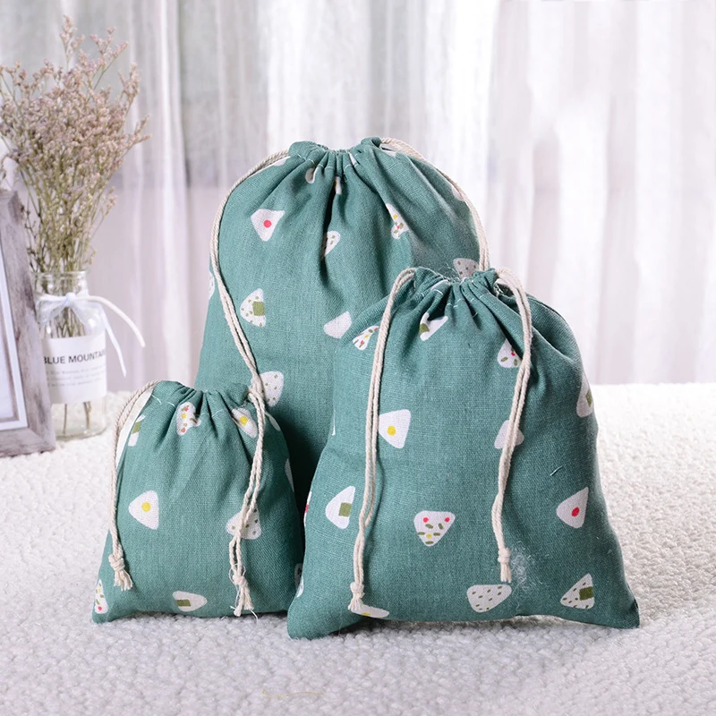 Женская хлопковая хозяйственная сумка на шнурке эко многоразовая сумка-тоут