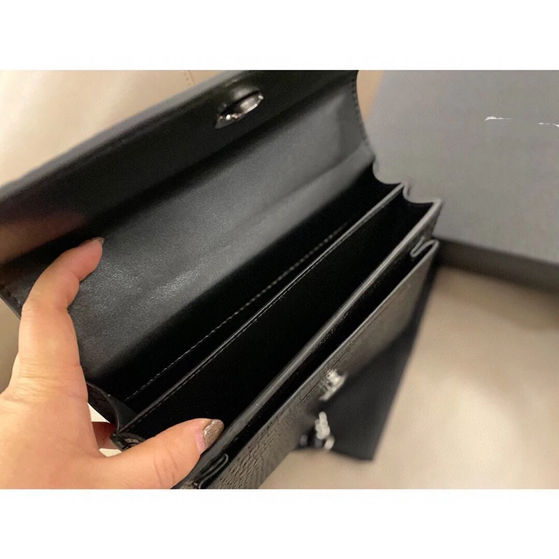 

2021 luxury Classic women's caviar bag women's handbag leather shoulder bag high end brand women's bag women's Messenger Bag Han