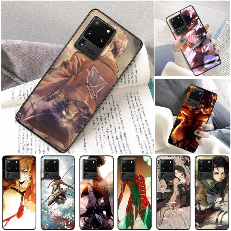 

Attack On Titan Eren Jager Mikasa Ackerman Armin Arlert Levi Phone Case For Samsung Galaxy S20 Plus FE Lite Coque Carcasa Cases