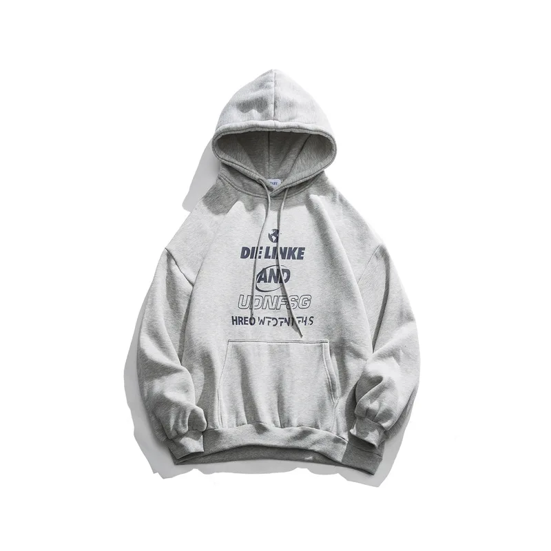 

Henry hooded couple loose Plush thickened Korean sweater men's and women's lazy fashion