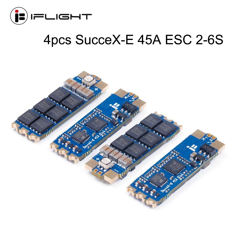 

IFlight SucceX-E 45A Slick 2-6S BLHelis Single ESC Supports Dshot150/300/600/Proshot/Oneshot/Multishot mode for FPV Racing Drone