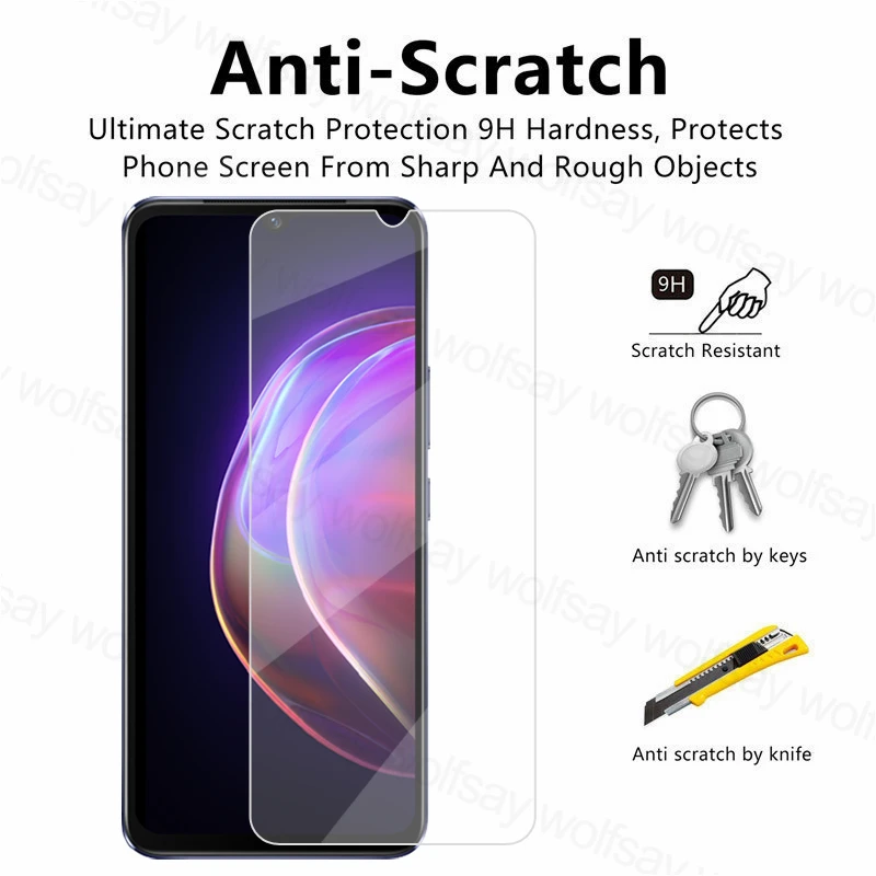 Protector de pantalla transparente 2.5D para Vivo V21, vidrio templado 9H, pel&iacute;cula protectora de tel&eacute;fono para Vivo V21 V21e V21 5G-3