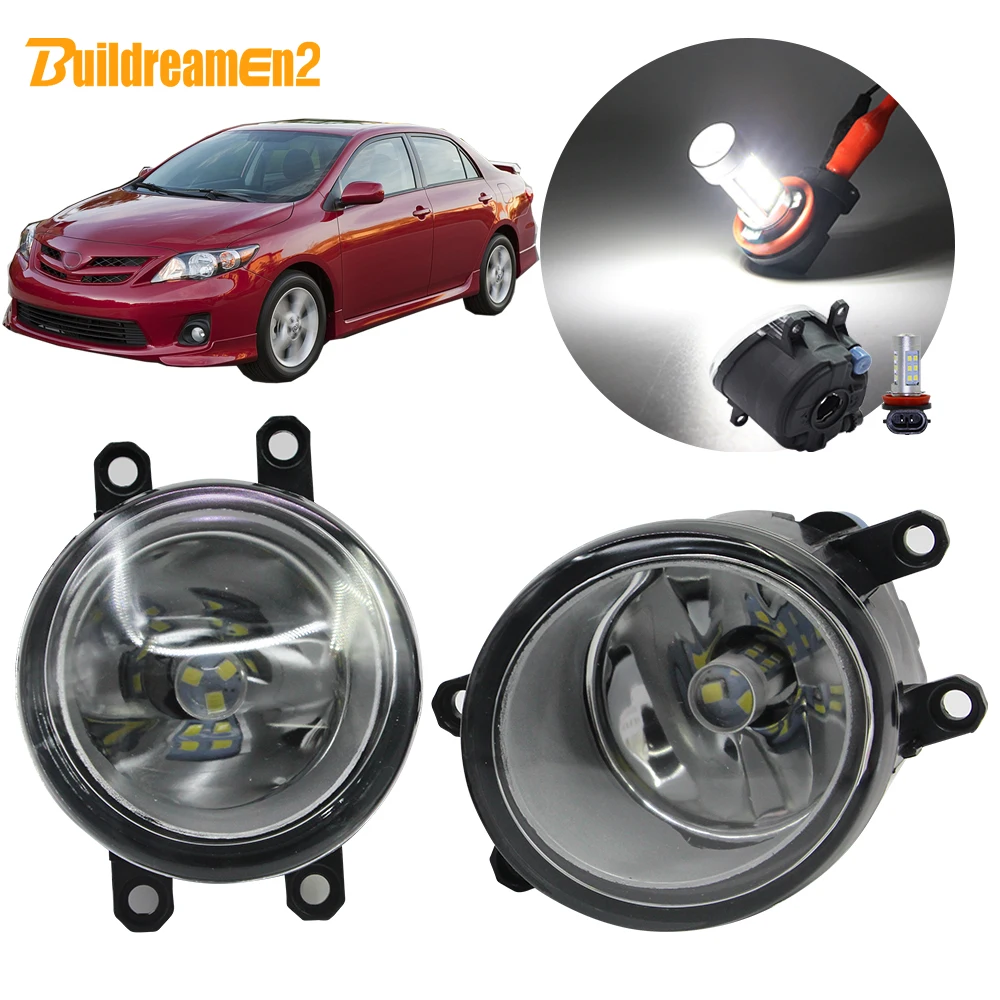 Buildreamen2 для Toyota Corolla комплект противотумансветильник абажур + лампа DRL 12 в 2007 2008 2009