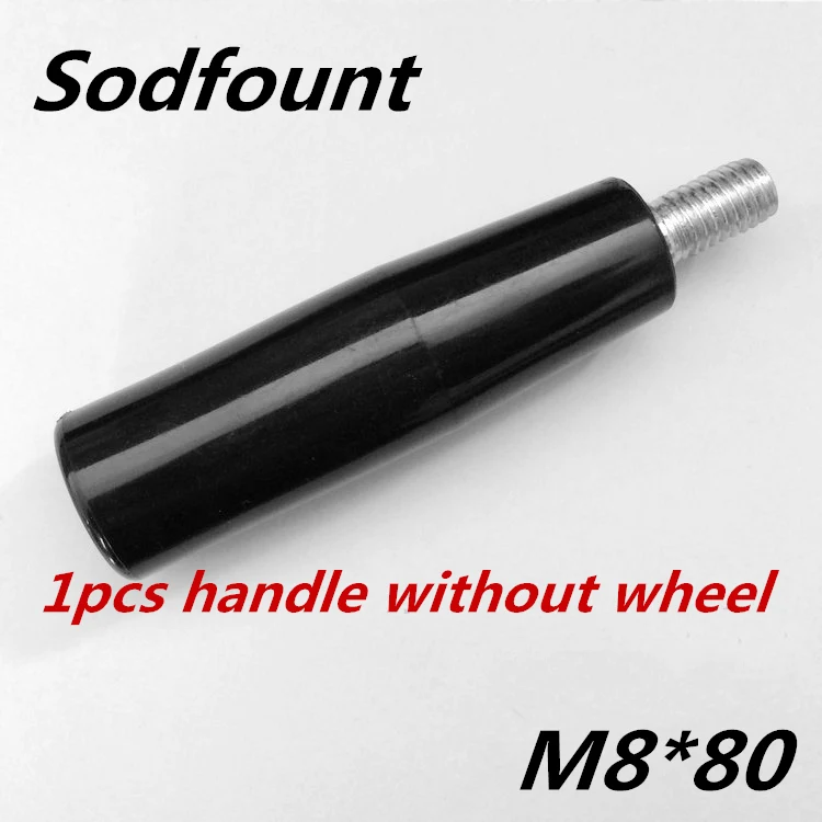 M8x80 handle 1pcs 1 шт. черный фрезерный станок с ЧПУ Токарный станок с ЧПУ для 3D-принтеры со спицами маховик волнистые круглый бакелит три штурвал задвижки 100/125/160/200/250 мм - Цвет: M8x80 handle 1pcs