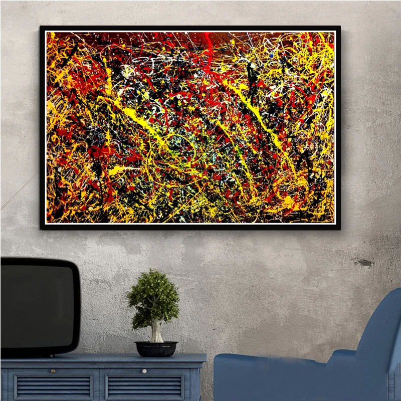 Oil Painting Canvas New Jackson Pollock Abstract Poster Prints Artist Art Wall Pictures For Living Room Home Decor | Дом и сад