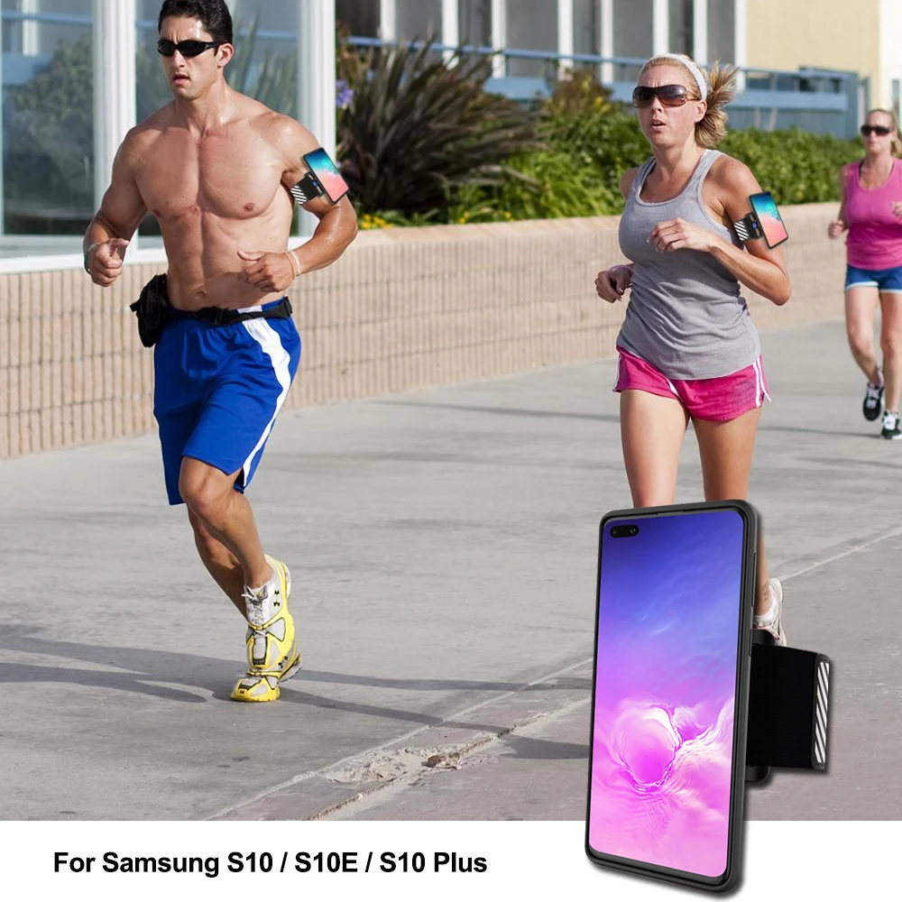 Держатель для телефона Samsung S10 S10E Plus спортивный чехол с ремешком на руку Полностью