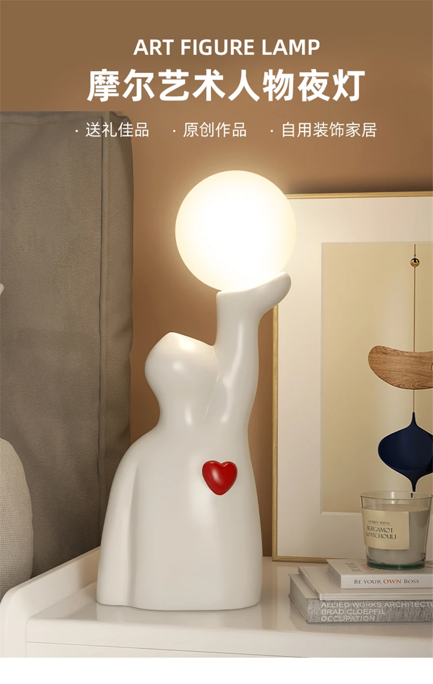 

Светодиодный светильник в скандинавском стиле, прикроватная лампа для спальни, детской комнаты, кабинета, гостиной, столовой