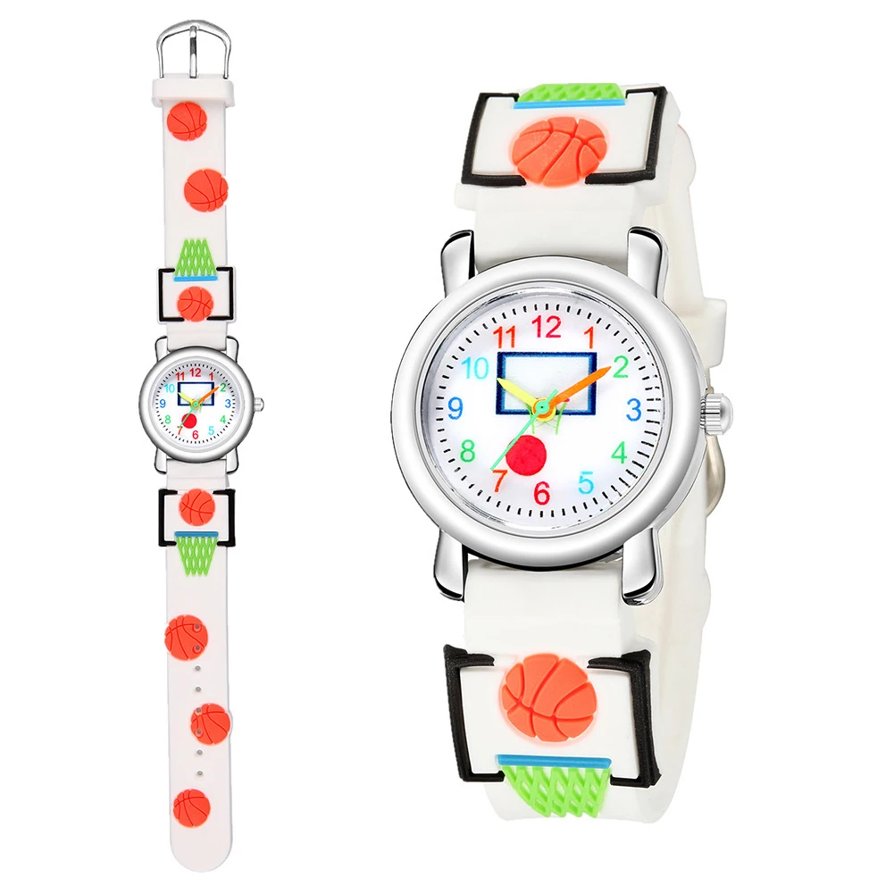 

Multicolor Basketball Pattern Cute Boys Sports Girls Gift Adjustable Wrist Watch Children Boys Girls Birthdays Gift