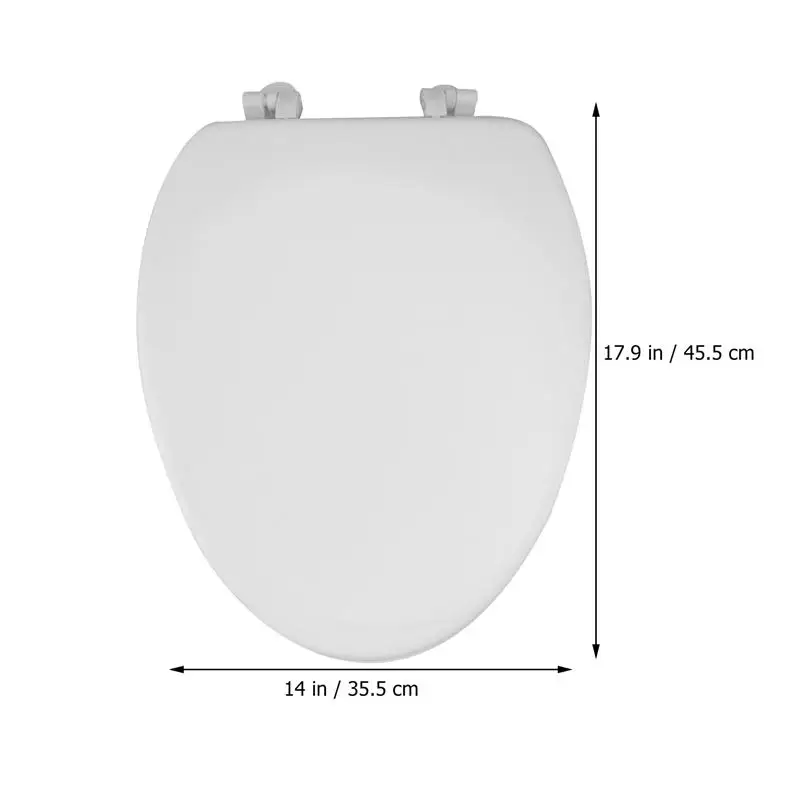 PP Universal Slow-Close Toilet Seat Lid Cover Set Thicken Replacement Antibacterial Square Round O/V Type Seats  Обустройство