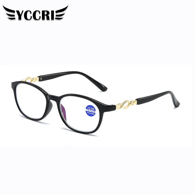 

YCCRI New Fashion Reading Glasses Women Men Anti-blue Light Eyeglasses Prescription Spectacles Diopter +1.0 to +4.0