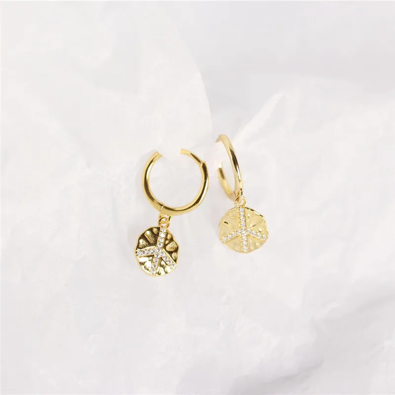 Серьги из серебра 925 пробы круглые серьги с простым логотипом мира ювелирные